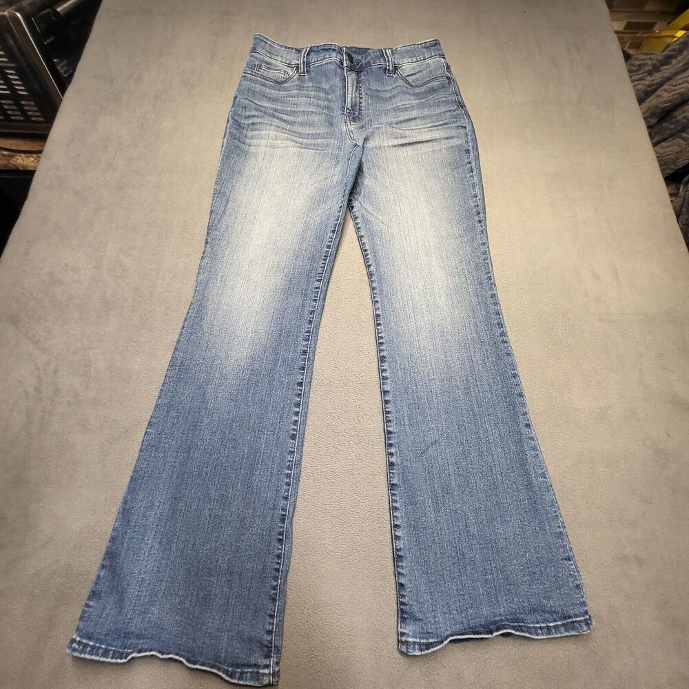 Kut From the Kloth Womens 12 Fab Ab Baby Boot Cut Stretch Jeans Distressed Denim